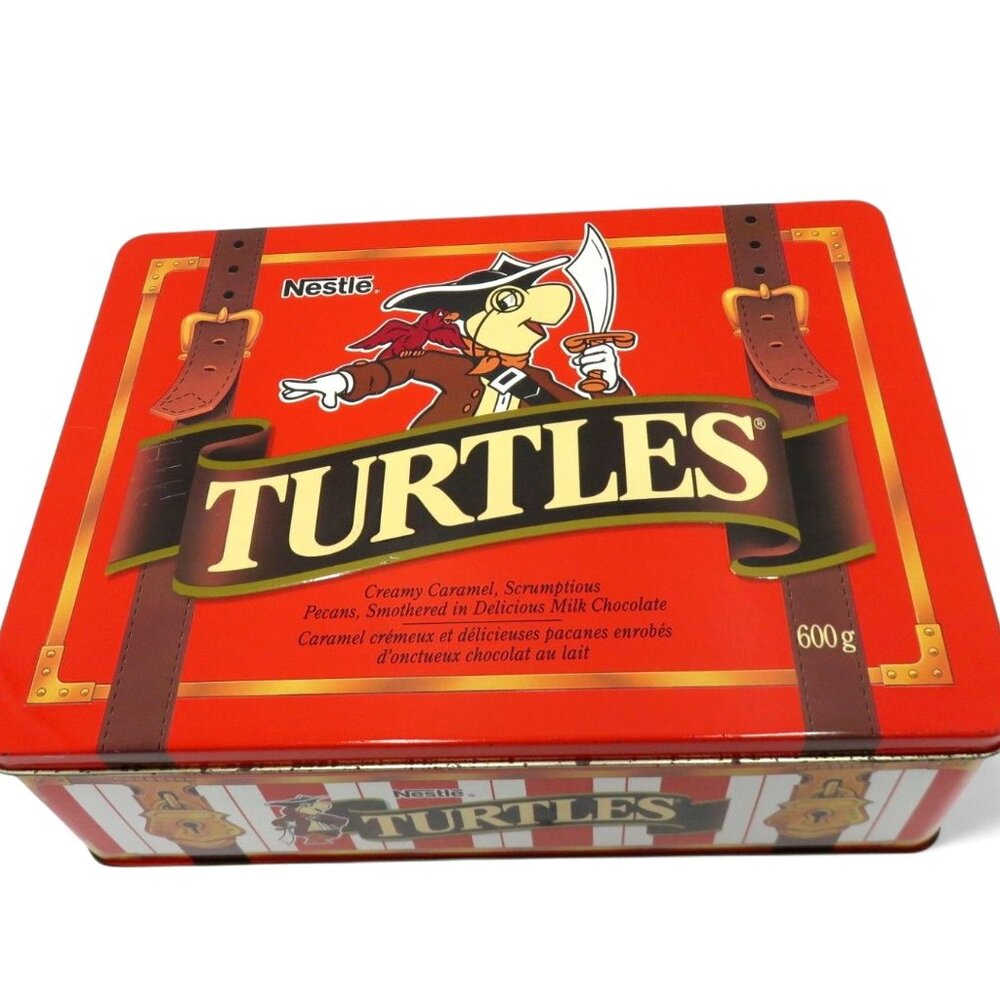 NESTLE Turtles Tin Box 600g Collectible Candy Container 90s Vintage